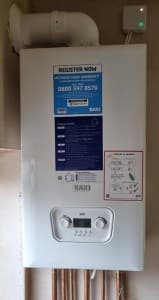 Boiler servicing in progress
